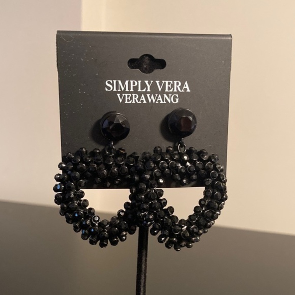 Simply Vera Vera Wang Black Beaded Earrings